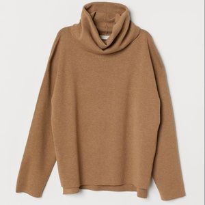 Camel turtleneck sweater